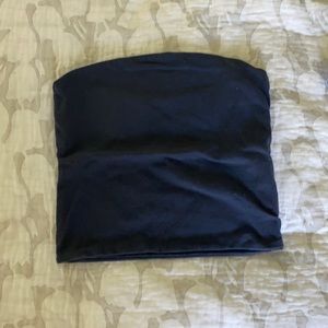 Crop top tank top navy blue